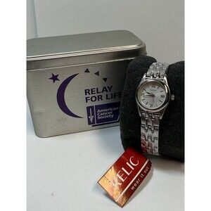 American Cancer Society Relay For Life Relic Silver Tone Watch New W/Battery